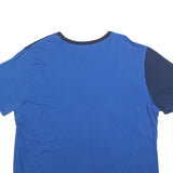 NIKE Mens Blue & Navy Graphic T-Shirt 2XL Short Sleeve Crew Neck Sportswear