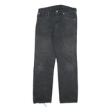 LEVI'S 501 Mens Black Regular Straight Denim W32 L31 Button Cotton Blend Jeans