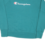 CHAMPION Mens Green Crew Neck M Cotton Blend Sweatshirt Casual Pullover