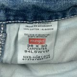 Wrangler Carpenter Jeans - 36W 30L Blue Cotton