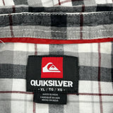 Quiksilver Checked Short Sleeve Shirt - XL Black & White Cotton