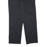 TOMMY HILFIGER Mens Cotton Blend Black Regular Fit Straight Leg Trousers W36 L32