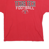 RUSSELL ATHLETIC Mens Red Texas Tech Football T-Shirt XL Short Sleeve Crew Neck