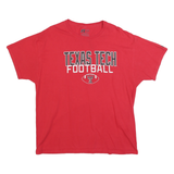 RUSSELL ATHLETIC Mens Red Texas Tech Football T-Shirt XL Short Sleeve Crew Neck