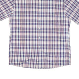PENDLETON Mens Blue & Red Check Short Sleeve Shirt L Cotton Blend Button Down