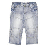 SAVVY 67 Womens Denim Blue Casual Shorts 3XL W38 Cotton Blend Relaxed Fit