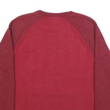 NIKE Mens Red & Burgundy Crew Neck M Cotton Blend Sweatshirt Casual Pullover
