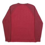 NIKE Mens Red & Burgundy Crew Neck M Cotton Blend Sweatshirt Casual Pullover