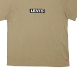 LEVI'S Mens Beige Logo Graphic T-Shirt M Short Sleeve Crew Neck Cotton Blend