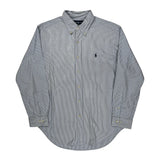 Ralph Lauren Striped Shirt - Large Blue Cotton