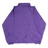 AUBURN Mens Purple Coach Jacket L Polyester Button Plain Casual Lightweight