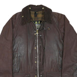 BARBOUR Mens Brown Classic Outdoor Jacket M Cotton Blend Plain Zip Pockets