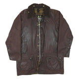 BARBOUR Mens Brown Classic Outdoor Jacket M Cotton Blend Plain Zip Pockets