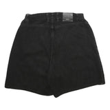 LEE Womens Shorts Black Casual M W30 Cotton Denim Plain Relaxed Fit