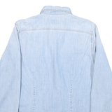 PEPE JEANS Mens Light Blue Shirt L Cotton Blend Classic Denim Style Casual
