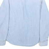 PEPE JEANS Mens Light Blue Shirt L Cotton Blend Classic Denim Style Casual