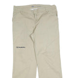 DICKIES Womens Cotton Blend Beige Relaxed Straight Trousers W36 L32 Workwear