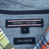 New York Fit Tommy Hilfiger Checked Short Sleeve Shirt - Large Multicoloured Cotton