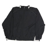 STARTER Womens Black & White Zip Jacket XL Polyester Plain Lightweight Casual