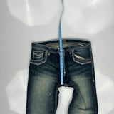 Bke Contrast Stitch Jeans - 36W 31L Dark Wash Cotton Blend