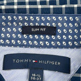 Tommy Hilfiger Slim Fit Shirt - Large Blue Cotton