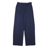 IM Womens Polyester Blend Navy Relaxed Straight Trousers W26 L28 Classic Zip