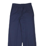 IM Womens Polyester Blend Navy Relaxed Straight Trousers W26 L28 Classic Zip