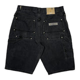 Paco Studded Denim Shorts - 36W 12L Black Denim