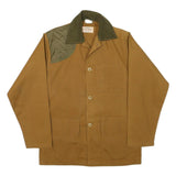 SOFTBAK Mens Brown Cotton Blend Workwear Button Jacket M Casual Utility Durable