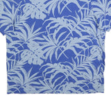 PUMA Mens Blue Leaf Print T-Shirt 2XL Short Sleeve Crew Neck Casual Wear