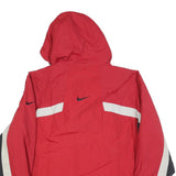 NIKE Mens Red White & Black Zip Jacket M Polyester Blend Sportswear