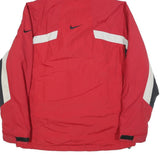 NIKE Mens Red White & Black Zip Jacket M Polyester Blend Sportswear