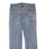 DICKIES Womens Jeans Blue Regular Straight Denim Medium W34 L32 Casual Classic