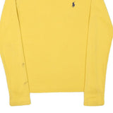 RALPH LAUREN SPORT Mens Yellow S Long Sleeve Crew Neck Logo Embroidered
