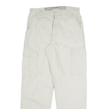 ANGELO LITRICO Mens Cotton Blend Beige Regular Fit Cargo Trousers W30 L31