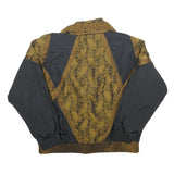 LAVON Womens Black & Brown Paisley Pattern Zip Jacket L Polyester Blend