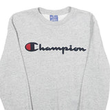 CHAMPION Mens Grey Cotton Blend Crew Neck XS Embroidered Logo Sweatshirt