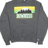 CHAMPION Mens Grey Bowness Pullover Hoodie M Cotton Blend Casual Streetwear