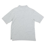 TIMBERLAND Mens Grey Short Sleeve Polo Shirt S Embroidered Logo Cotton Blend