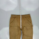 Carhartt Double Knee Carpenter Trousers - 35W 30L Brown Cotton
