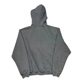 Adidas Spellout Hoodie - Large Gray Cotton Blend