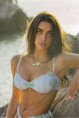 Martina in Green Pottery Print Top