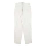 MAC Womens Linen Blend White Regular Fit Straight Leg Trousers W28 L30 Stylish