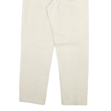 SINFUL Mens Beige Relaxed Fit Straight Leg Cotton Denim Light W28 L29 Casual Zip