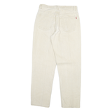 SINFUL Mens Beige Relaxed Fit Straight Leg Cotton Denim Light W28 L29 Casual Zip