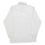 TOMMY HILFIGER Mens White Long Sleeve Plain M Cotton Blend Polo Shirt