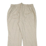 LAUREN RALPH LAUREN Womens Wool Beige Relaxed Straight Trousers W33 L29 Toggle