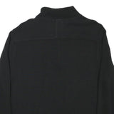CALVIN KLEIN Mens Black 1/4 Zip L Cotton Blend Pullover Sweatshirt