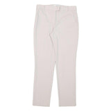 REISS Womens Slim Cream Cotton Blend Slim Tapered Trousers W28 L28 Stylish