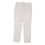 REISS Womens Slim Cream Cotton Blend Slim Tapered Trousers W28 L28 Stylish
